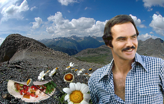 Illustration for article titled Burt Reynolds on a Mountaintop With a Taco is Surprisingly Popular